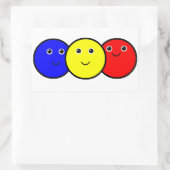 Primärfarben Rechteckiger Aufkleber (Tasche)