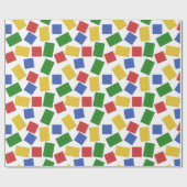 Primärfarben Spielzeug Gebäude Bricks Muster druck Geschenkpapier (Flach)
