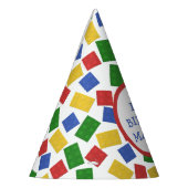 Primärfarben Spielzeug Gebäude Bricks Muster druck Partyhütchen (Links)