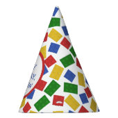 Primärfarben Spielzeug Gebäude Bricks Muster druck Partyhütchen (Rechts)