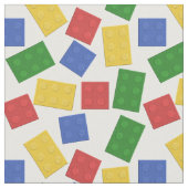 Primärfarben Spielzeug Gebäude Bricks Muster druck Stoff (Nahaufnahme)