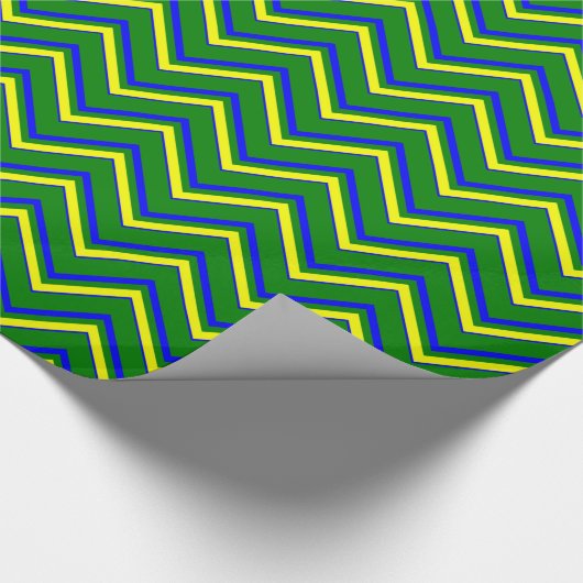 Primärfarben-ZICKZACK 05-Gift-Wrapping-Papier Geschenkpapier (Ecke)