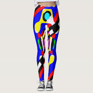 Primärfarbform-geometrische Fettdruck-Mode Leggings