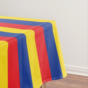Primärfarbrotes gelbes Blau-1. Geburtstags-Party Tischdecke