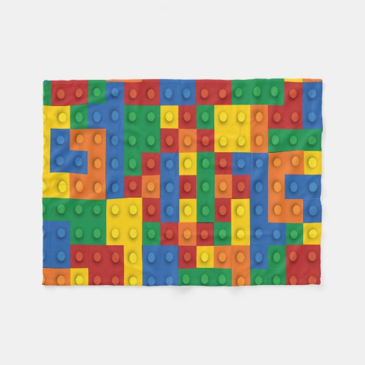 Primärfarbziegelstein-Muster Fleecedecke (Vorderseite (Horizontal))