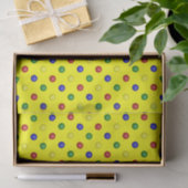 Primärpolka-Punkte,Gelb-GEWEBE-WRAP-PAPIER Seidenpapier (Geschenk)