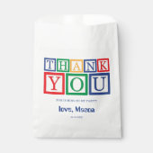 Primary ABC Blocks Thank You Party Geschenktütchen (Vorderseite)