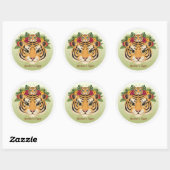 Primary: Cute Mother Tiger and Cub Sticker - Maa b (Blatt)
