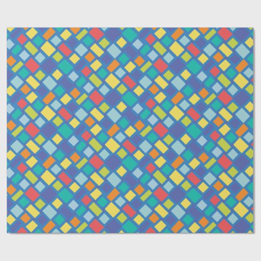 Primary Party Checkerboard Kid's   Geschenkpapier (Flach)