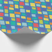 Primary Party Checkerboard Kid's   Geschenkpapier (Ecke)
