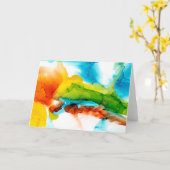 Primary Plume - Watercolors Karte (Gelbe Blume)