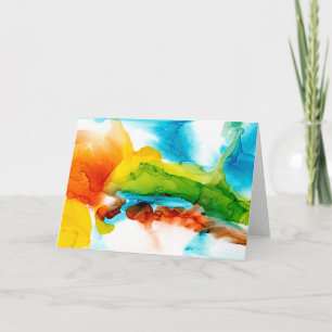 Primary Plume - Watercolors Karte