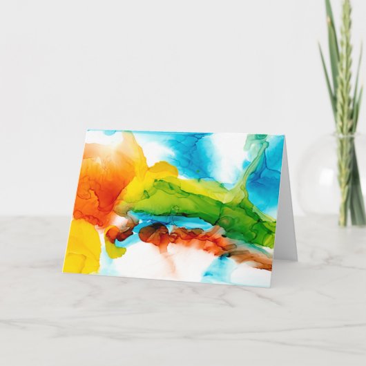 Primary Plume - Watercolors Karte (Vorderseite)