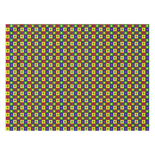 PRIMARY POLKA DOTS SQUARED-52x70 TABLECLOTH Tischdecke (Vorderseite (Horizontal))