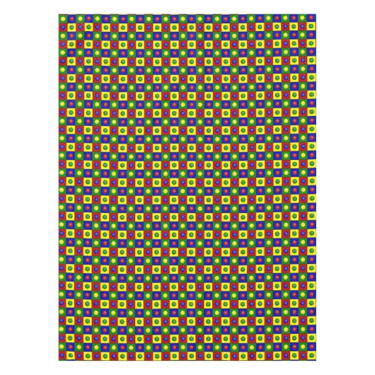 PRIMARY POLKA DOTS SQUARED-52x70 TABLECLOTH Tischdecke (Vorderseite)
