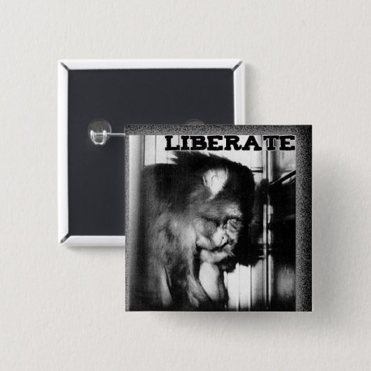 Primat-Freiheits-Knopf Button (Vorne & Hinten)