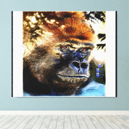 Primat-Modelle: Außergewöhnlicher Gorilla 01-01 Leinwanddruck