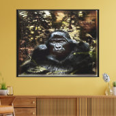 Primat-Modelle: Außergewöhnlicher Gorilla 02 Leinwanddruck (Insitu (Wohnzimmer))