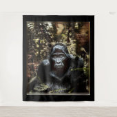 Primat-Modelle: Außergewöhnlicher Gorilla 02 Wandteppich (Vorderseite)