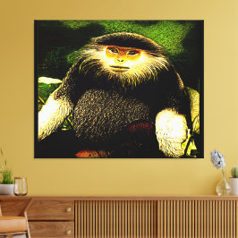 Primat-Modelle: Rotschuh-Douc 01 Leinwanddruck