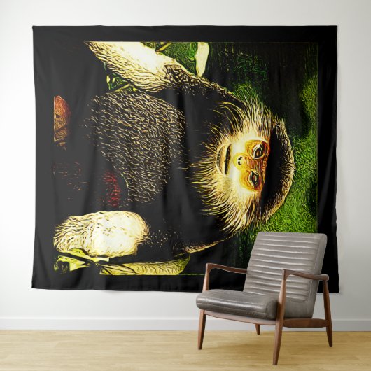 Primat-Modelle: Rotschuh-Douc 01 Wandteppich (Beispiel (Horizontal))