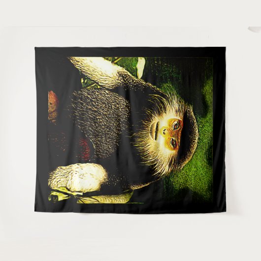 Primat-Modelle: Rotschuh-Douc 01 Wandteppich (Vorderseite (Horizontal))