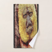 Primat-Modelle: Weißer Saki-Affe Badhandtuch Set (Handtuch)