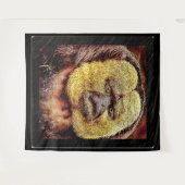 Primat-Modelle: Weißer Saki-Affe Wandteppich (Vorderseite (Horizontal))