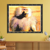 Primat Models: Hamadryas Baboon 01 Leinwanddruck (Insitu (Wohnzimmer))