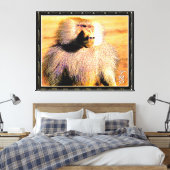 Primat Models: Hamadryas Baboon 01 Leinwanddruck (Insitu (Schlafzimmer))