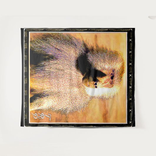 Primat Models: Hamadryas Baboon 01 Wandteppich (Vorderseite (Horizontal))