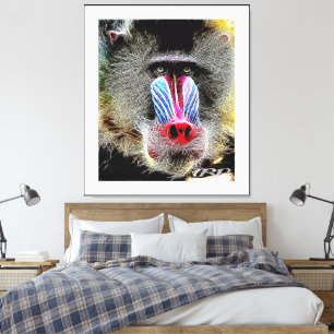 Primat Models: Mandrill Baboon 01-02 Leinwanddruck