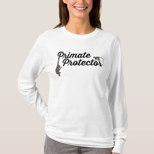 Primat-Schutz Cursive lang-sleeved T-Shirt (Vorderseite)
