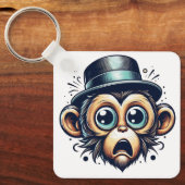 "Primate Panic Monkey" Aluminum Keychain Schlüsselanhänger (Vorderseite)