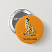 Primate Proclivity Monkey Button (Vorne & Hinten)