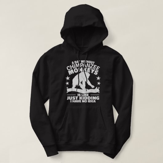 Primate Schimpansenvintag Hoodie (Design vorne)
