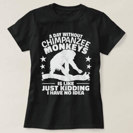 Primate Schimpansenvintag T-Shirt (Design vorne)