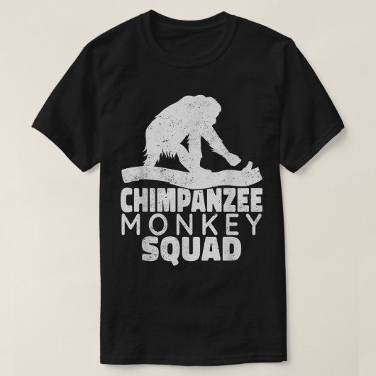 Primate Schimpansenvintag T-Shirt (Design vorne)