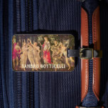 Primavera, Allegorie des Frühlings von Sandro Bott Gepäckanhänger<br><div class="desc">Primavera oder Allegorie des Frühlings c. 1482 von Sandro Botticelli (144-1510) ist ein Vintages Renaissance-Kunstmythologie-Naturgemälde mit einer Gruppe mythologischer Figuren in einem Wald oder Garten. Allegorisch für das üppige Wachstum der Frühjahrssaison. In einem Orangenhain sind sechs Frauen,  zwei Männer und ein mit Jalousie gefalteter Engel.</div>