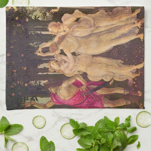 Primavera, Allegorie des Frühlings von Sandro Bott Geschirrtuch (Gefaltet)