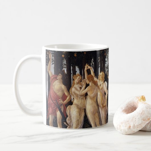 Primavera, Allegorie des Frühlings von Sandro Bott Kaffeetasse (Mit Donut)