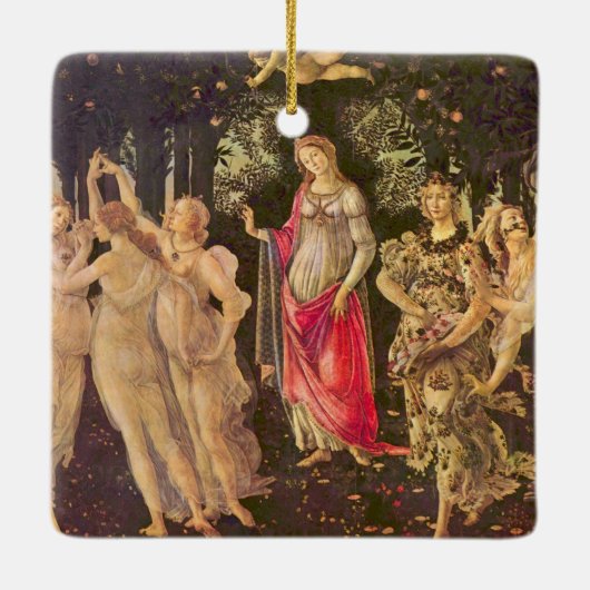 Primavera, Allegorie des Frühlings von Sandro Bott Keramikornament (Rückseite)