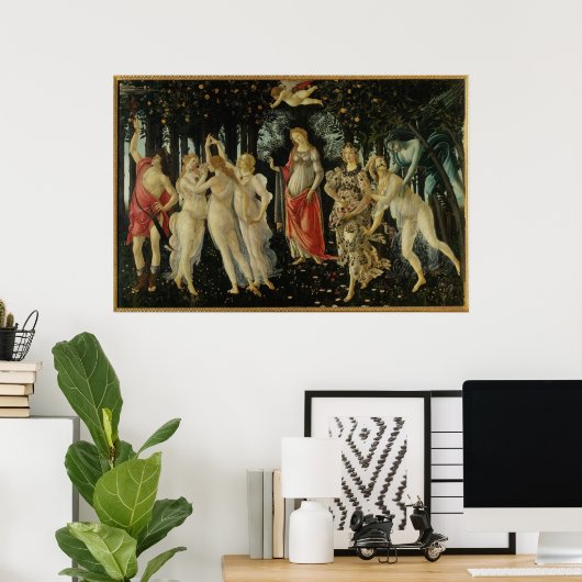 Primavera / Allegory of Spring von Botticelli Poster (Heimbüro)