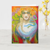 "Primavera, Baby!" Leere Gruß-Karte Karte (Gelbe Blume)