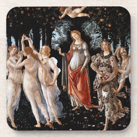 Primavera Botticelli Getränkeuntersetzer (Vorderseite)