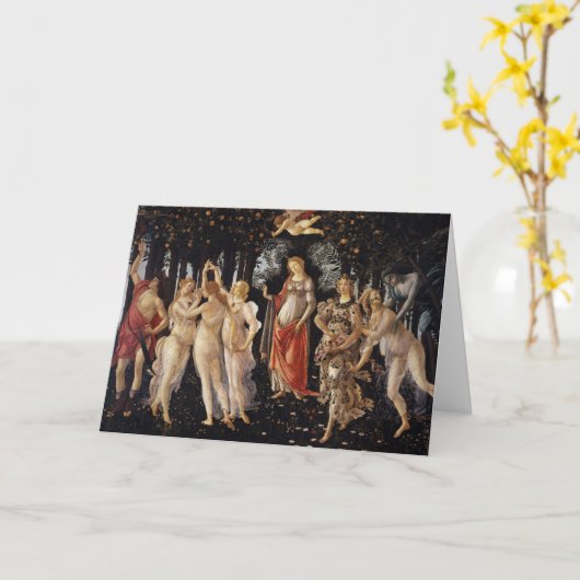 Primavera | Botticelli Karte (Gelbe Blume)