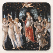 Primavera Botticelli Rechteckiger Pappuntersetzer (Vorderseite)