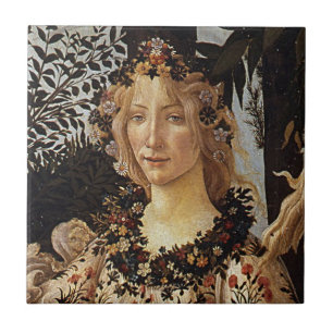 Primavera, Details Flora von Sandro Botticelli Fliese