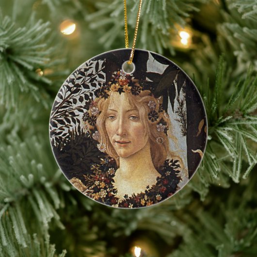 Primavera, Details Flora von Sandro Botticelli Keramik Ornament (Baum)