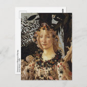 Primavera, Details Flora von Sandro Botticelli Postkarte (Vorne/Hinten)